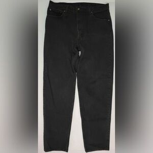 Vintage 1995 Levi’s 550 Made In USA Black Wash Tapered Jeans Mens Actual 37x33